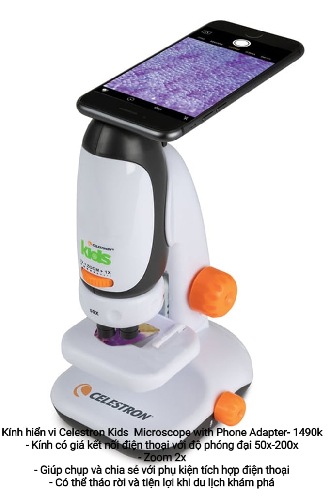 Kính hiển vi giá rẻ, thương hiệu Celestron